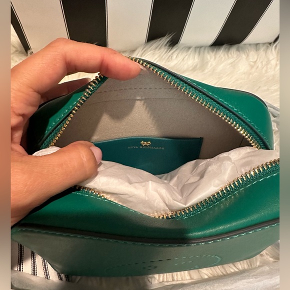 BRAND NEW ANYA HINDMARCH Crossbody Wink Tassle Bag Emerald Circus - Picture 8 of 14